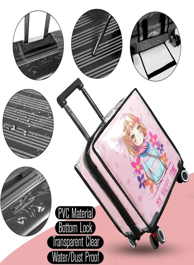 ستوريت غطاء عربة أطفال شفاف من مادة PVC مقاس 16 بوصة، مزود بسحاب، واقي مضاد للخدش مع حواف سوداء وفتحات للمقابض لحقائب الأطفال ذات العجلات (40 × 22 × 40 سم). - Image 4